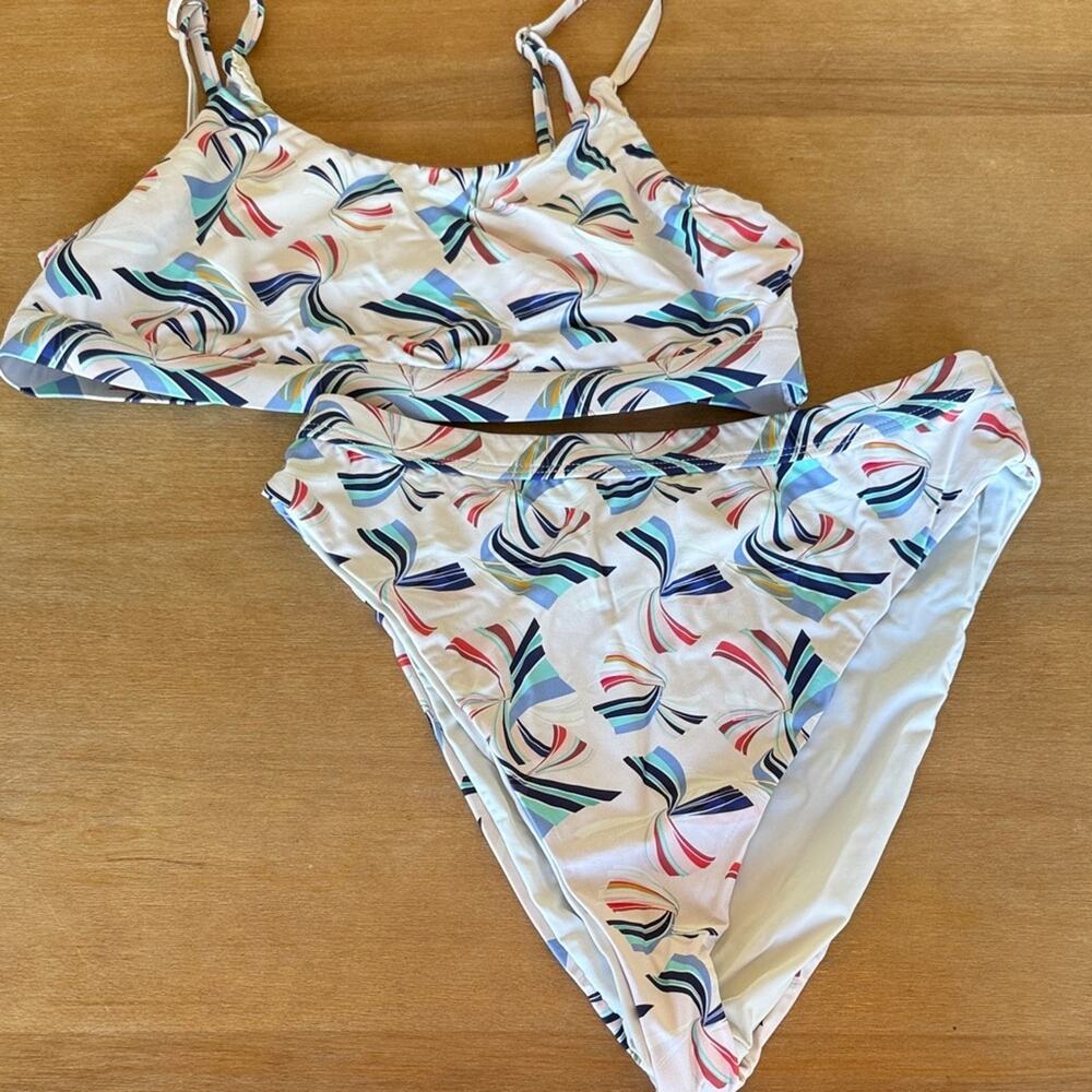 Dippin' Daisy's Multicolor Swirl High Waisted Tank Bikini